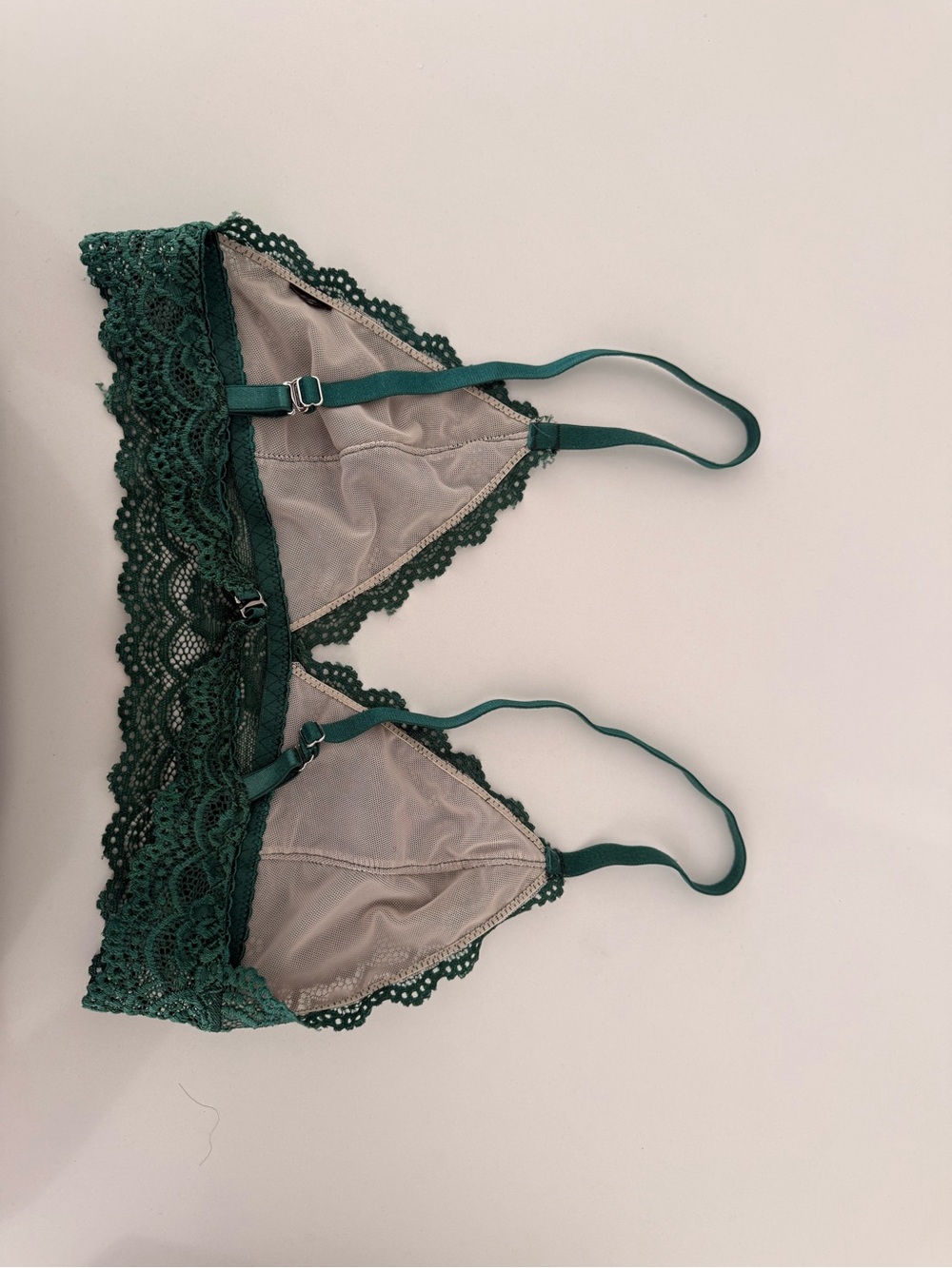 Delicate Green Lace Triangle Bralette